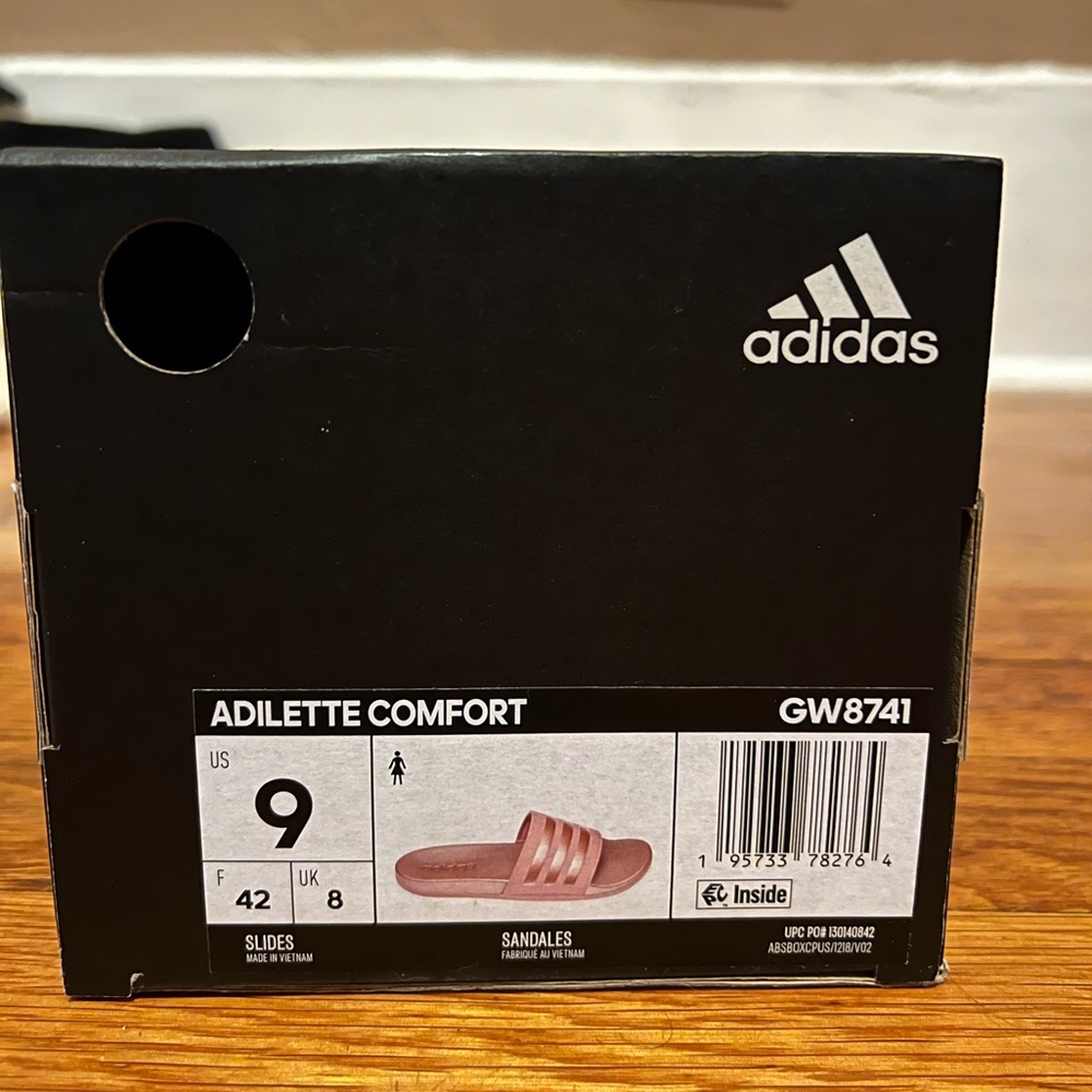 Adidas Adilette Comfort Slides Wonder Mauve, Size 9 NIB - Picture 4 of 6